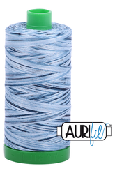 Aurifil Mako 40wt 2-ply Cotton 1000 m 1094 yd. spool - 4669 Stonewashed Blues